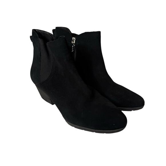 Blondo NEW Womens Black Suede Leather Waterproof Zip Ankle Booties 9.5M - Picture 1 of 6